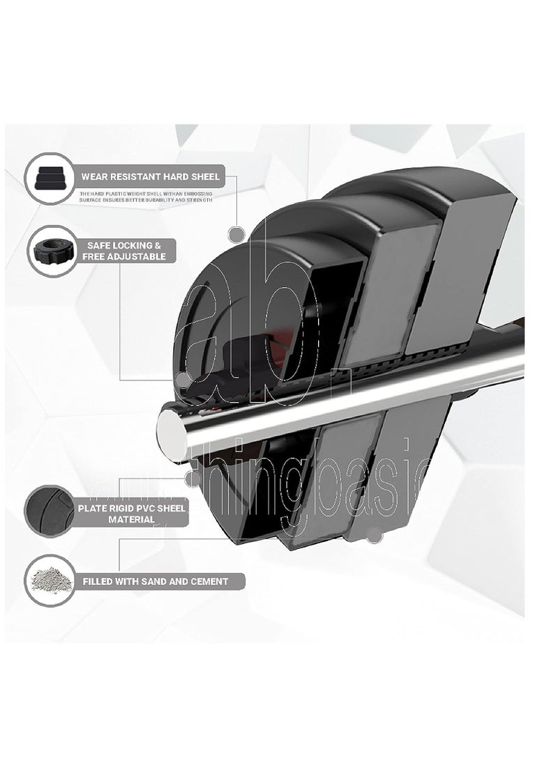 anythingbasic. Home Gym Sets 12 kg of PVC weight Material : Iron, Plasti, Sand and Cement | Combo has 3 Feet Curl Iron Rod, One Pair of Dumbbell Rods | For Men and Women  - Image 3