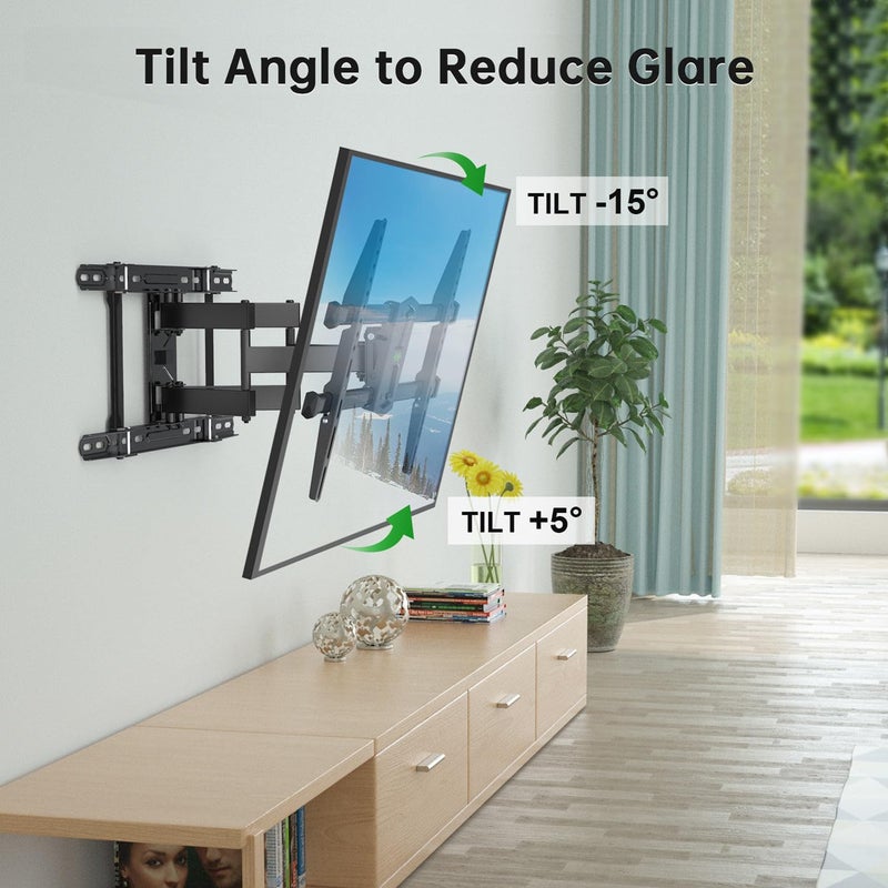 USX MOUNT UL Listed TV Wall Mount for 42"-84" TVs up to 110lbs and 8"-24" Wood Studs, TV Mount with Tilt, Swivel & Extension, Wall Mounts Bracket with Dual Articulating Arms, Max VESA 600x400mm - Image 4