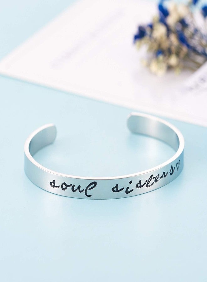 LParkin Sister Bracelet Sisters Gifts Soul Sis Presents Friend Cuff Bangles Friendship Gift For Friends Bracelets For Women Trendy Womens Jewelry - Image 3