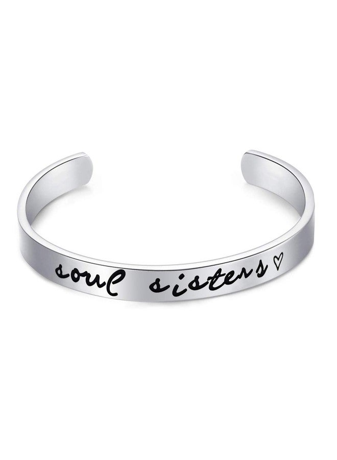 LParkin Sister Bracelet Sisters Gifts Soul Sis Presents Friend Cuff Bangles Friendship Gift For Friends Bracelets For Women Trendy Womens Jewelry - Image 1
