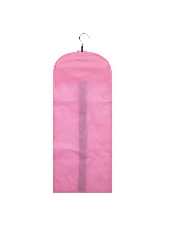 Hairro Portable Hair Extensions Carrier Nonwoven Dustproof Storage Case With Wooden Hanger For Human Hair Extensions(Light Pink) - Image 4