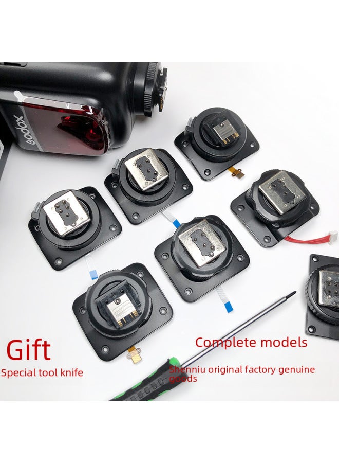 Shenniu V1 V860II TT685 TT350 V850II V350 Flash Hot Shoe Seat Replacement Accessories-Color:V1-P Hot Shoe Seat  - Image 1