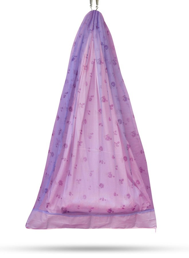 nissi 100% Soft & Strong Cotton Baby Cradle Cloth Only (Thottil Hanging Swing Jhula Uyyala) - New Born | 0-3 Years 50INCH /125 CM Width 60 INCH/150 CM Height with Mosquito Net (Violet) - Image 5
