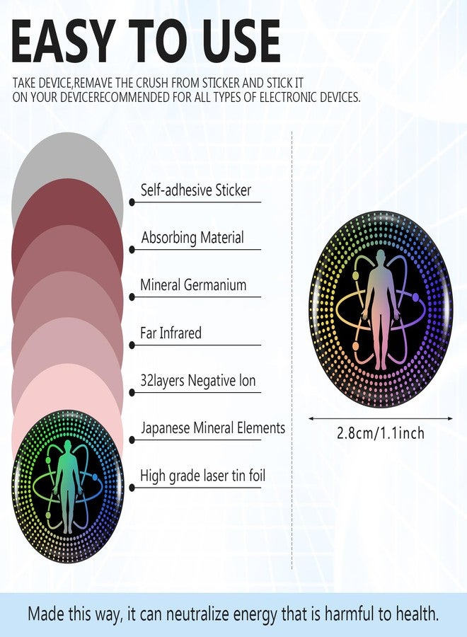 زنون ملصقات زونون 18 قطعة لحجب الإشعاع الكهرومغناطيسي، مناسبة لأجهزة إشعاع الهواتف المحمولة، وأجهزة تحييد الإشعاع، وملحقات لأجهزة الكمبيوتر المحمولة (مستقبلية). - Image 3