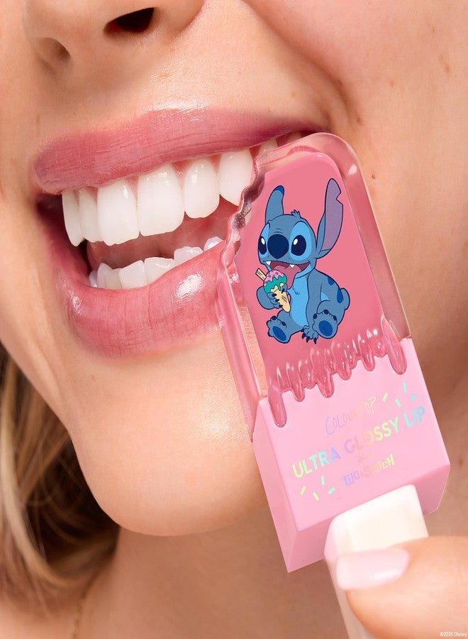 كالر بوب ملمع شفاه ColourPop x Stitch Ultra Glossy - ملمع شفاه عالي اللمعان، غير لزج ومرطب مع أداة تطبيق مرنة - لون وردي فاتح شفاف - حلو للغاية (0.24 أونصة سائلة) - Image 3