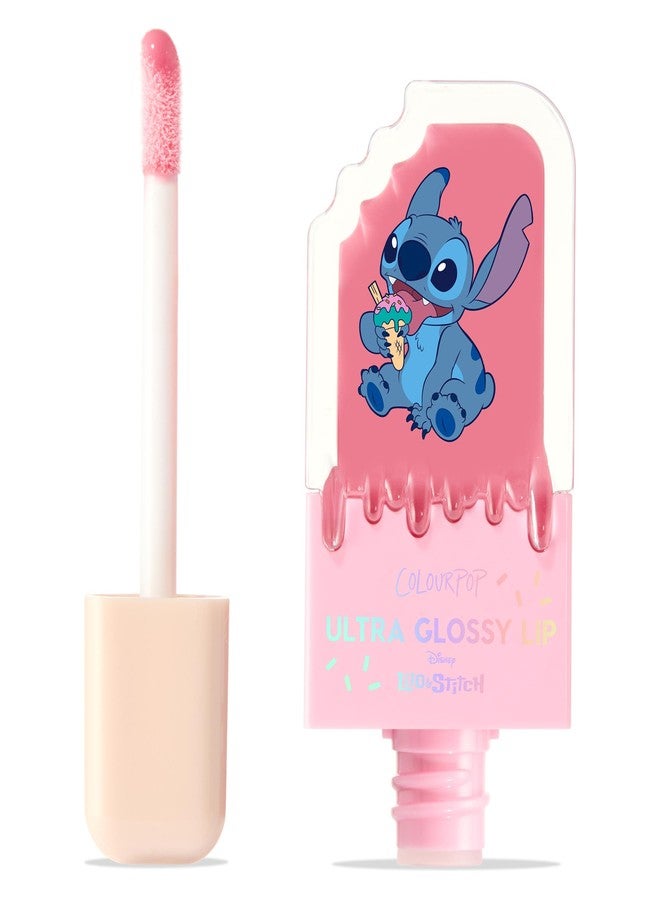 كالر بوب ملمع شفاه ColourPop x Stitch Ultra Glossy - ملمع شفاه عالي اللمعان، غير لزج ومرطب مع أداة تطبيق مرنة - لون وردي فاتح شفاف - حلو للغاية (0.24 أونصة سائلة) - Image 1