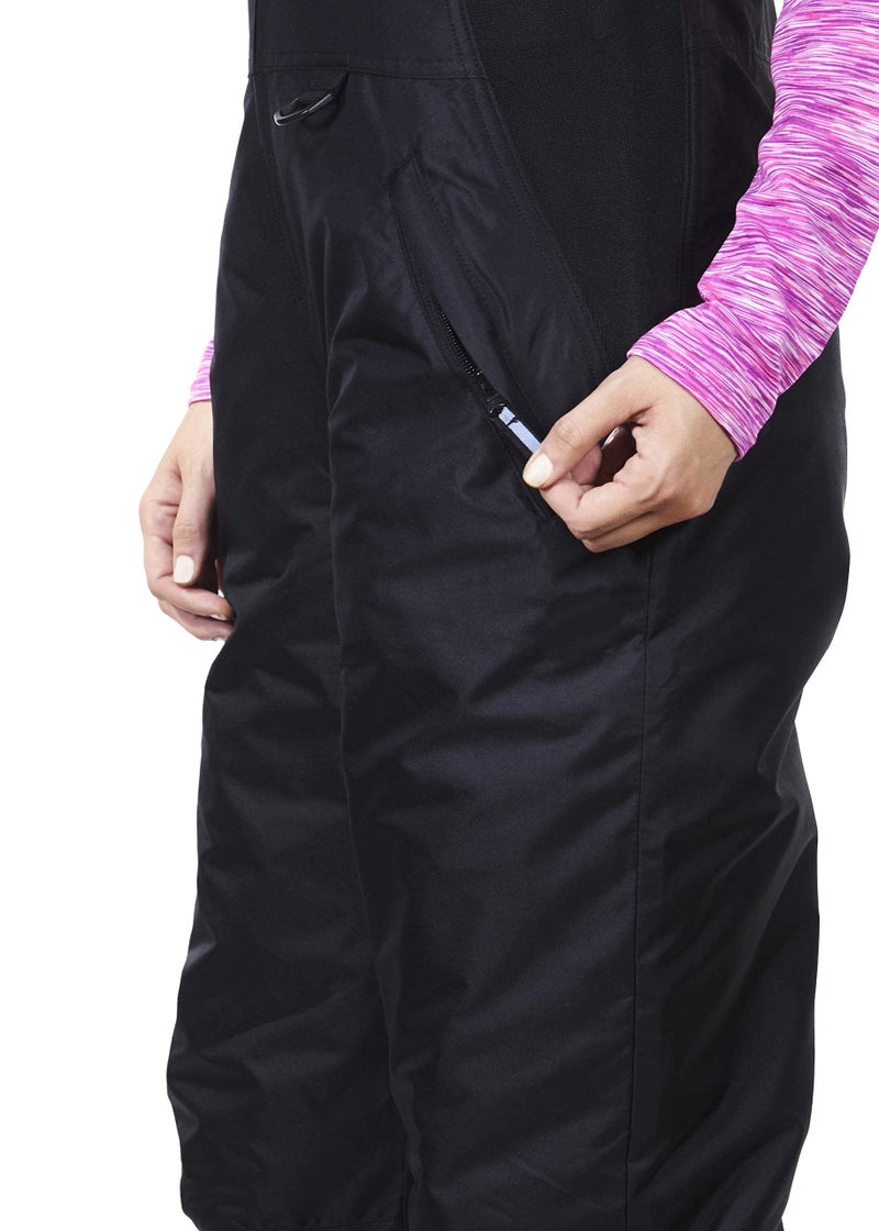 Arctic Quest Womens Ski Snow Bibs Pants Insulated Water Resistant Overalls Snowboarding Winter Waterproof Pants Women, Black, 1X - Image 3