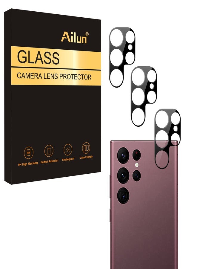 Ailun Camera Lens Protector for Galaxy S22 Ultra 3Pack Tempered Glass, Anti-Scratch, Case Friendly(Not For S22/S22 Plus/S22+) - Image 1