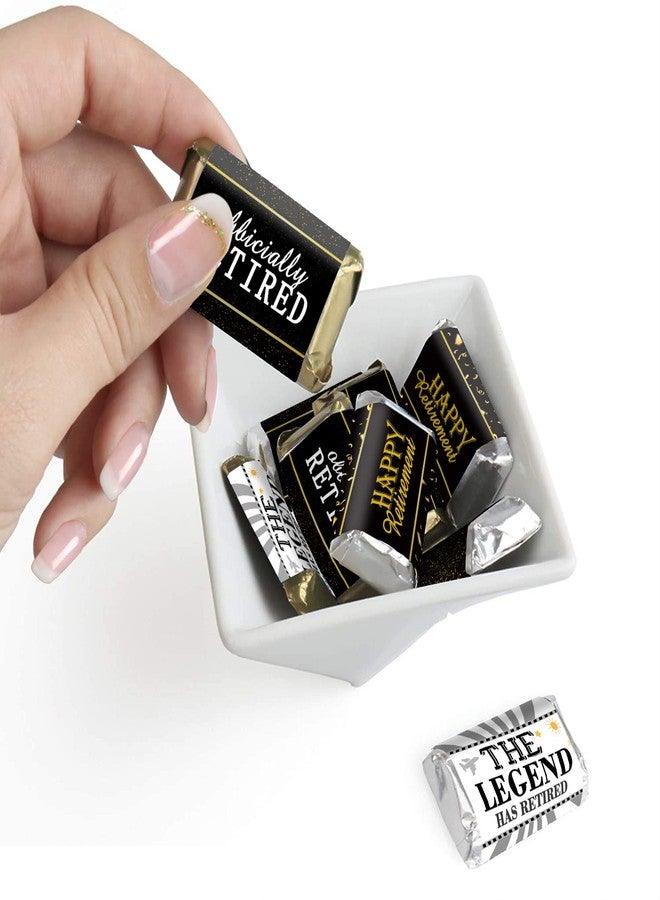 PANHUI Happy Retirement Party Mini Candy Bar Wrappers - Retirement Party Favors - 45 Stickers - Image 4