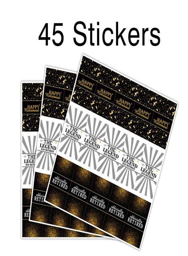 PANHUI Happy Retirement Party Mini Candy Bar Wrappers - Retirement Party Favors - 45 Stickers - Image 5