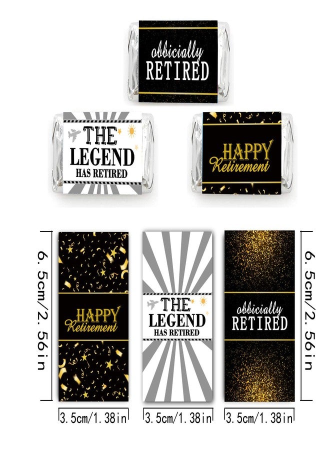 PANHUI Happy Retirement Party Mini Candy Bar Wrappers - Retirement Party Favors - 45 Stickers - Image 3