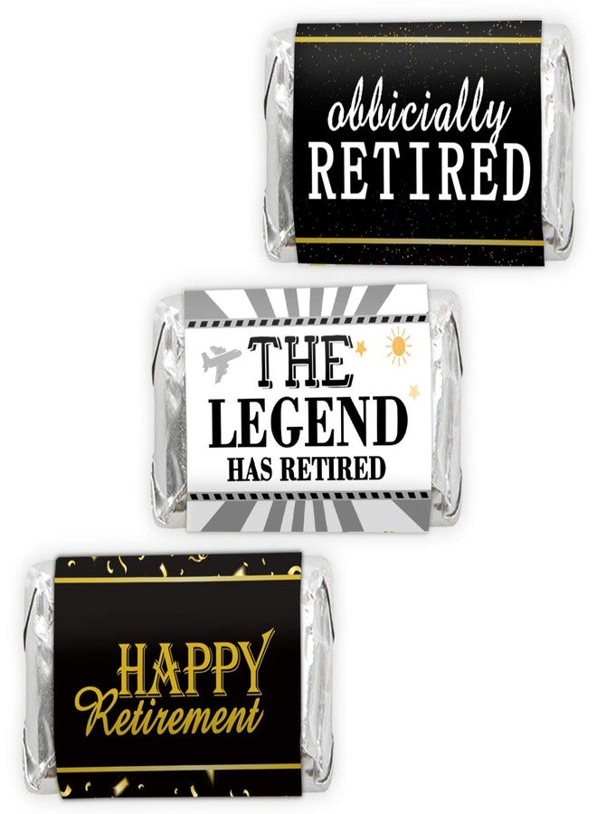 PANHUI Happy Retirement Party Mini Candy Bar Wrappers - Retirement Party Favors - 45 Stickers - Image 1