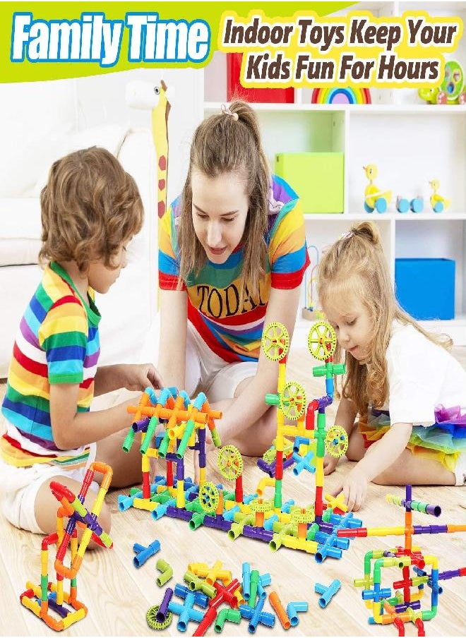 EP EXERCISE N PLAY Building Blocks Kids Educational Toys Creative STEM Tube Locks Construction Kit Pipe Tube Building Sets Preschool Learning Toys, Present Gift for Kids Boys and Girls 3+, 250 Pieces with Storage Box…  - Image 3
