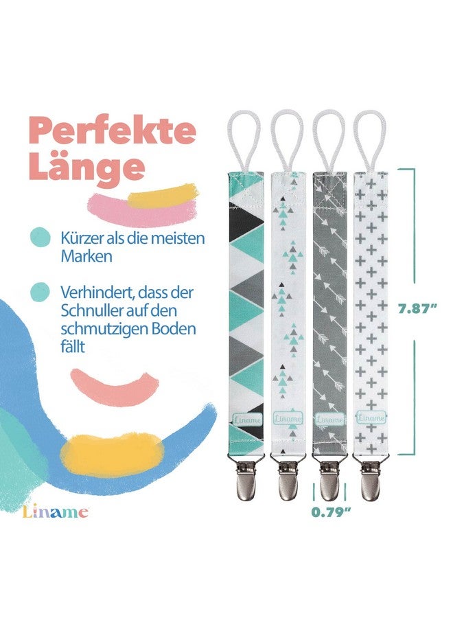 Liname Neutral Pacifier Clip With Teething Toy 4 Pack Pacifier Clips For Boys & Girls Binky Holder Soothie Paci Clip Binkie Clip Unisex Pacifer Clip Baby Pacifier Clip And Pacifier Holder (Mint) - Image 2