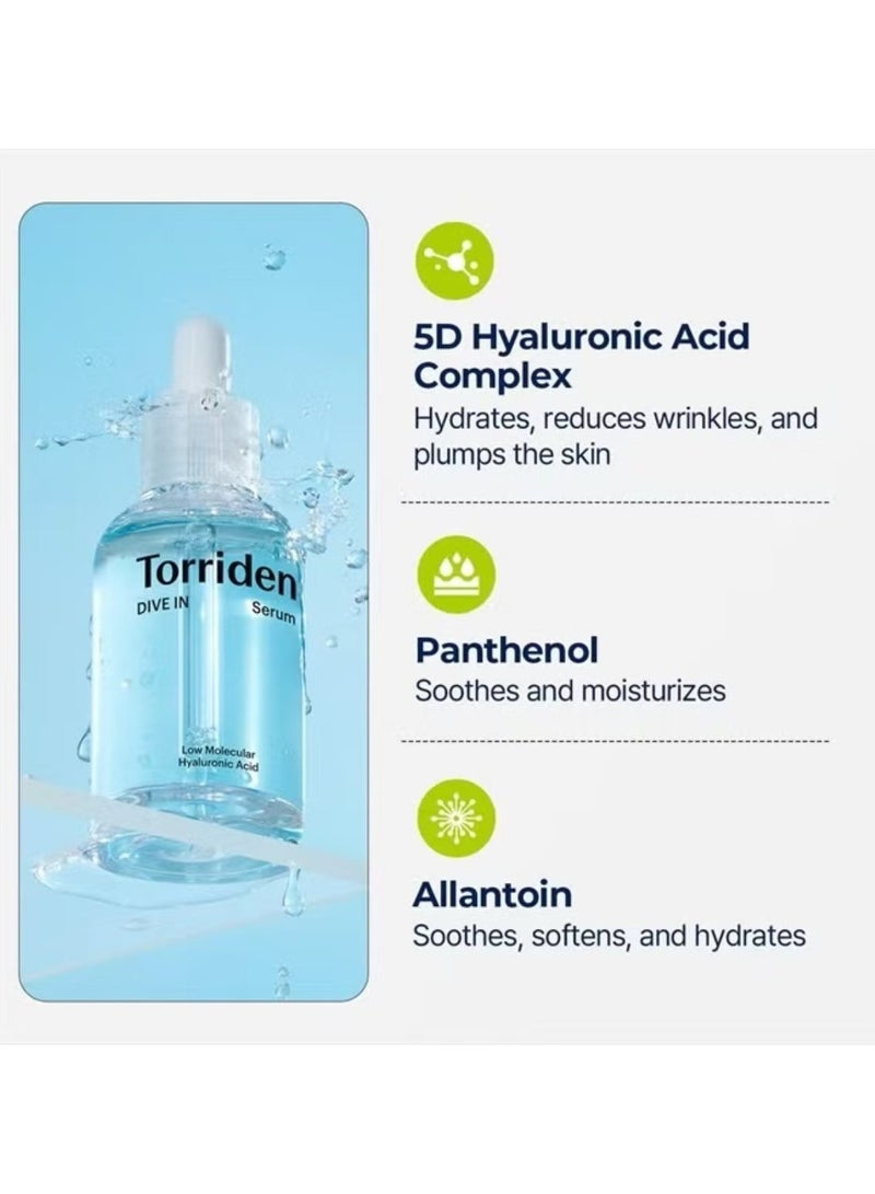 Torriden DIVE-IN Low-Molecular Hyaluronic Acid Serum, 1.69 fl oz | Fragrance-free Face Serum for Dry, Dehydrated, Oily Skin | Vegan, Clean, Cruelty - Image 5