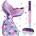 Lemicin Mermaid Tail Pinata Glitter with Stick Blindfold Mermaid Birthday Party Decoration Mermaid Pinata Game for Girls Kids Carnival Under the Sea Ocean Theme Party Supplies 153x10 - Image 2