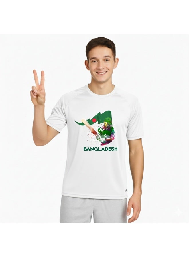 PRINTSHOP4ME Bangladesh Cricket T-Shirt For Men – Breathable Dry-Fit Jersey With Round Neck – Ideal For Cricket Practice,Sports Training,Outdoor Activities And Everyday Casual Wear - Image 2