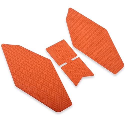 BYEMTTY Motorcycle Tank Grip Protector Pads, Anti-Slip Honeycomb Design, Compatible with Suitable for KTM Duke390 Duke250Duke150 24 years- (orange) - Image 2