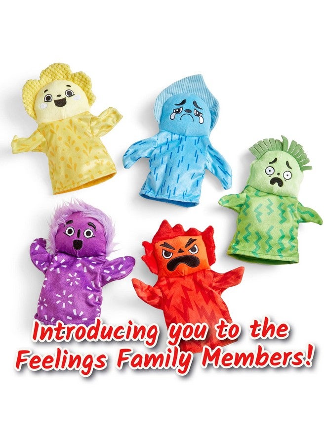 hand2mind hand2mind Feelings Family Hand Puppets, Sensory Play Therapy Toys, Emotions for Toddlers, Dramatic Play Toys, Social Skills for Kids, Social Emotional Learning Activities, Calm Down Corner Supplies - Image 2
