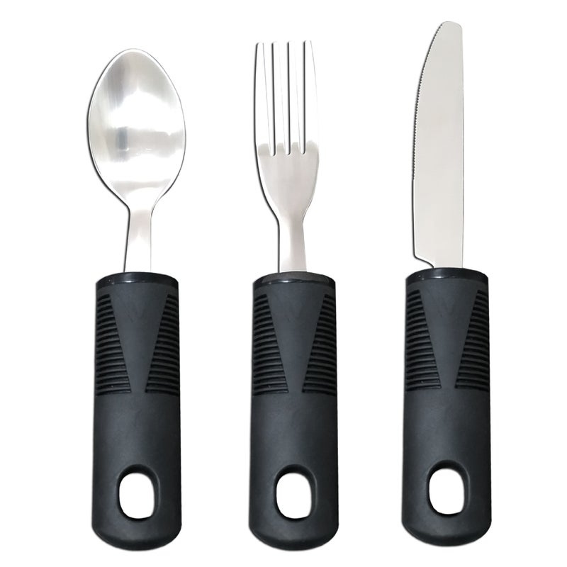 general Adaptive Stainless Steel Cutlery Set with Flexible Handles for Adults - Image 1