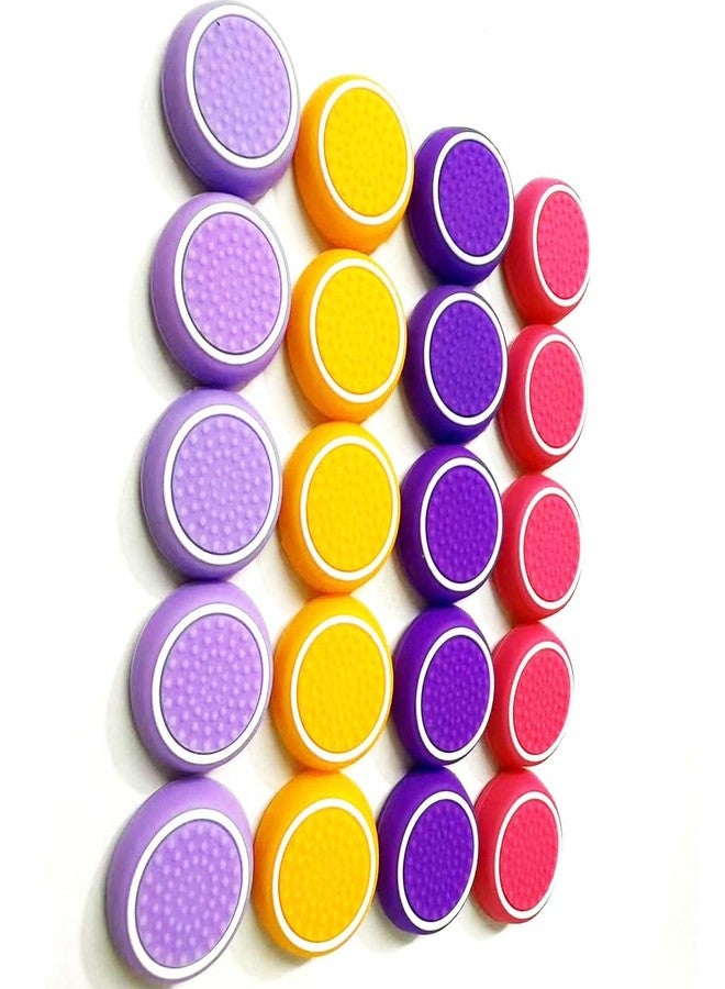 UPONEW 20 Pcs White Colorful Controller Thumbstick Caps Replacement Silicone Touch Controller Rocker Cover for PS3 / PS4 / PS5 - Image 2