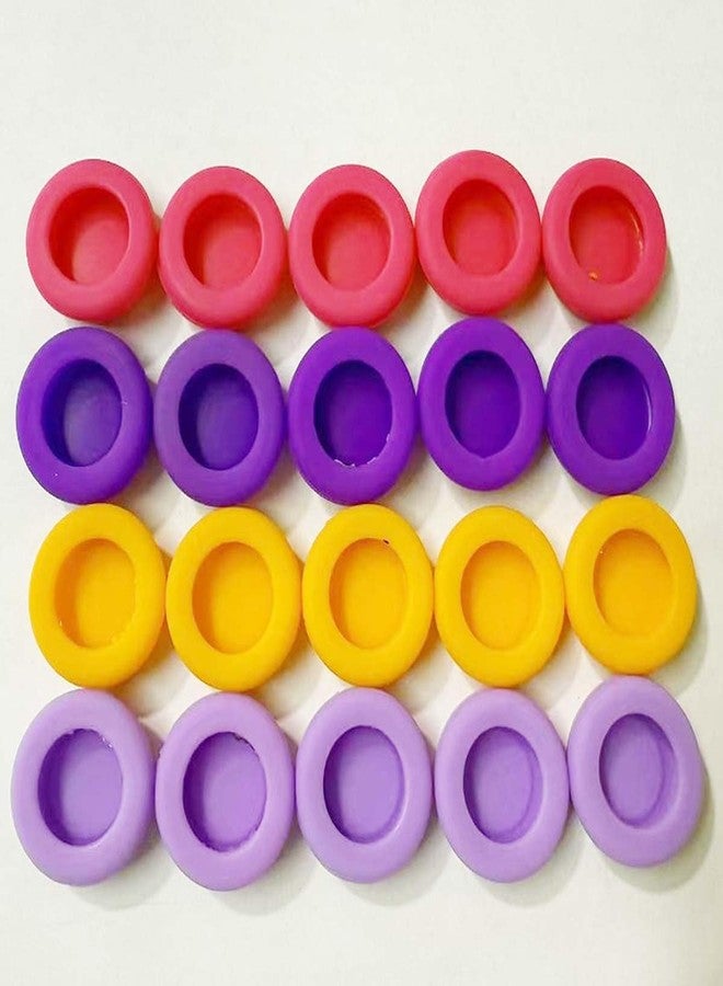 UPONEW 20 Pcs White Colorful Controller Thumbstick Caps Replacement Silicone Touch Controller Rocker Cover for PS3 / PS4 / PS5 - Image 3