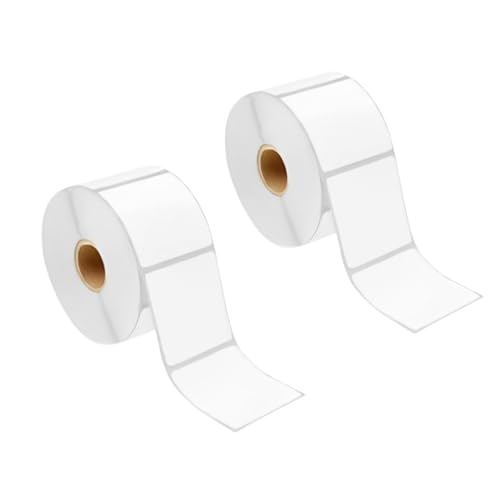 Sehgal Store 50x50 Direct Thermal Barcode Label Sticker - 2 x 2 inches - 50mm x 50mm - 500 Labels Per Roll - White Self Adhesive Sticker for Printing Barcoding (Pack of (2) - Image 1