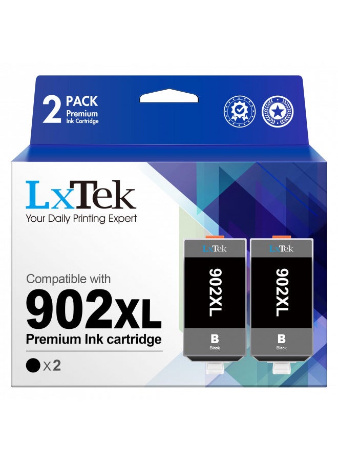 LxTek - LxTek Compatible Ink Cartridge Replacement for HP 902XL 902 to use with Officejet 6978 6968 6962 6954 6975 Printers (2 Pack) - Image 1