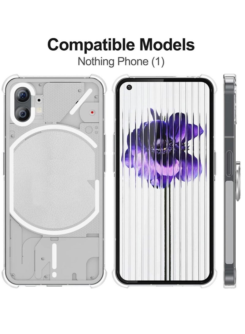 ELTRAZONE Nothing Phone 1 Case with 2 Pack Tempered Glass Screen Protector, Crystal Clear TPU Silicone Case with Airbag Corners, Drop Protection Cover For Nothing Phone 1 - Image 2