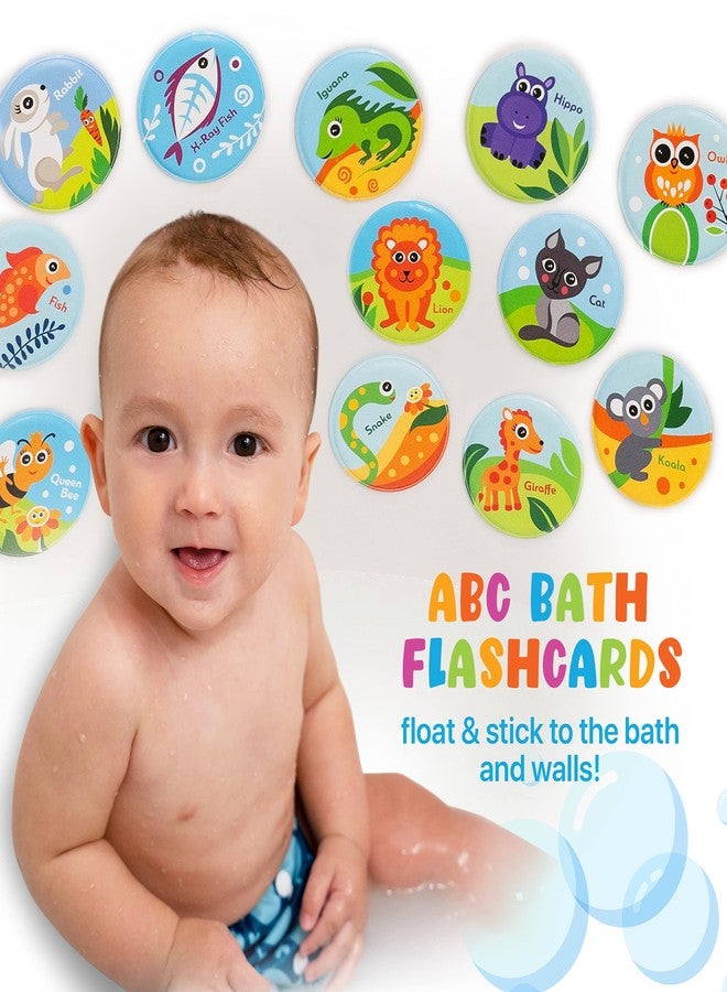 BabyBibi Floating Animals & Alphabet Flash Cards for Bathtub - Preschool Learning Toddler Flash Cards - Educational Bath Toys for 18 Months+ (Set of 26) - Image 5