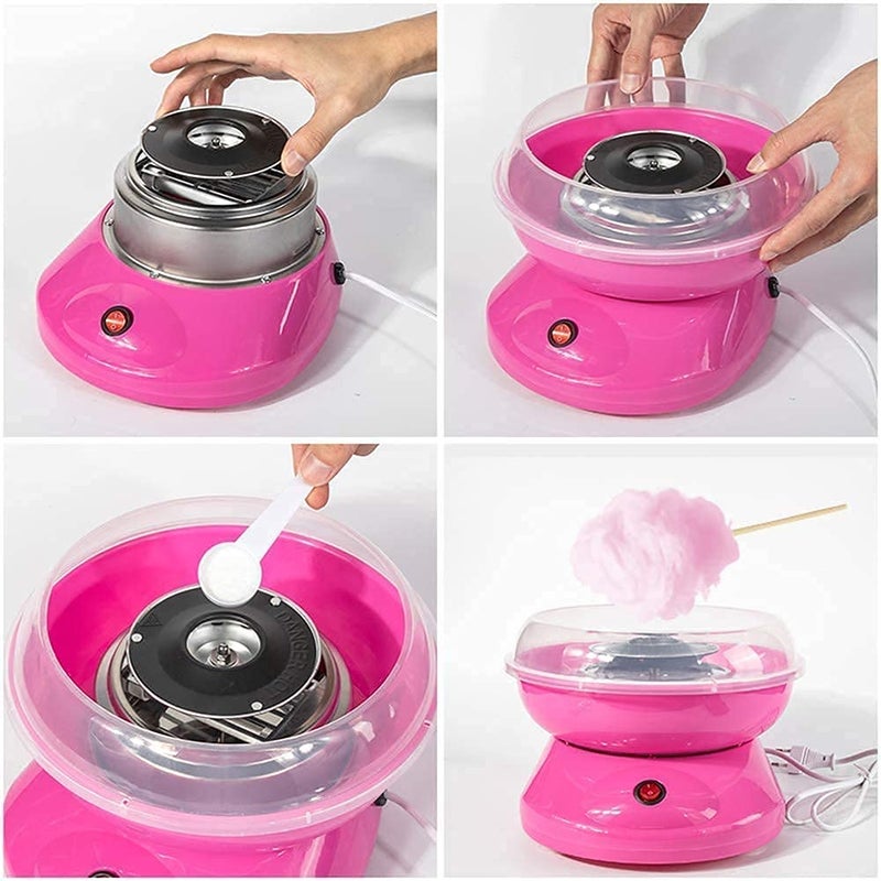 Jet Roy Cotton Candy Maker Machine Electric Sugar Floss Homemade Hard Sugar Free Candy with Detachable Splash Guard Sugar Spoon - Image 3