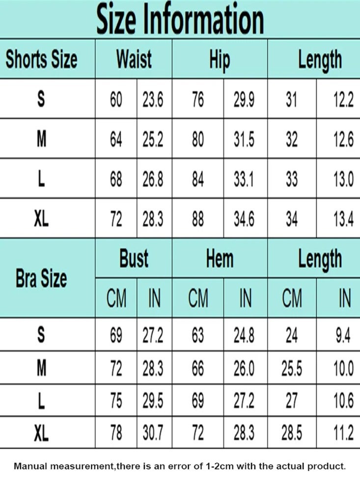 general Two Piece Workout Sets for Women Sport Bra Push Up Shorts Sportwear Tracksuits Gym Yoga Active Wear Outfits  - Image 5