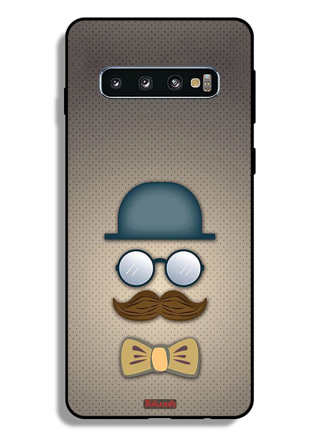 Tolwak Samsung Galaxy S10 Plus Protective Case Cover ManS Head Art - Image 2