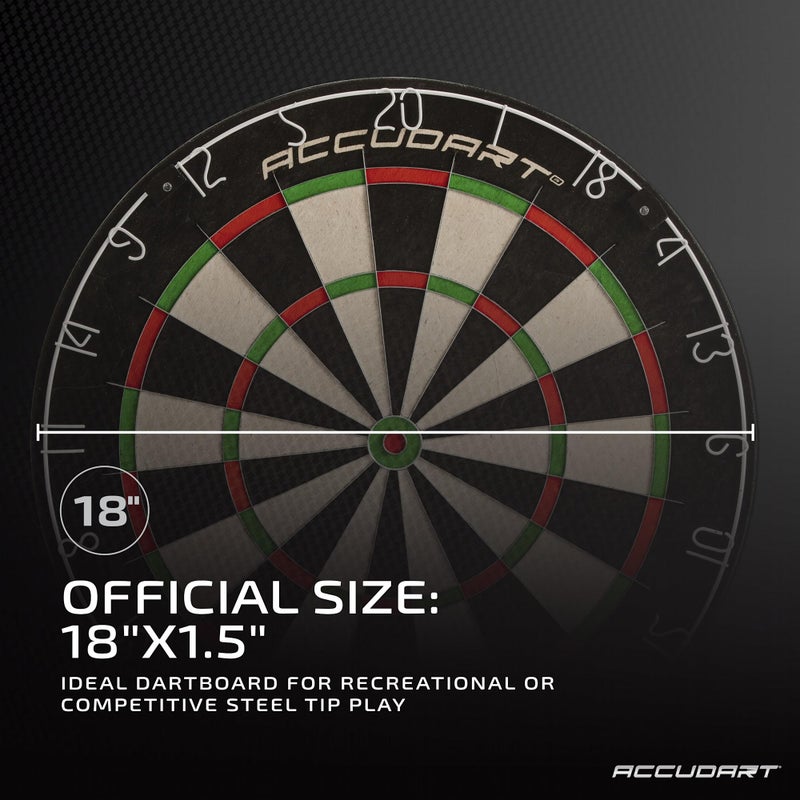Accudart Edge Bristle Dartboard - Razor Thin Spider Wire Reduces Bounce Outs - Premium Brazilian Sisal - Advanced Metal Number Ring - Increased Playing Area - Super Thin Bullseye - Image 2