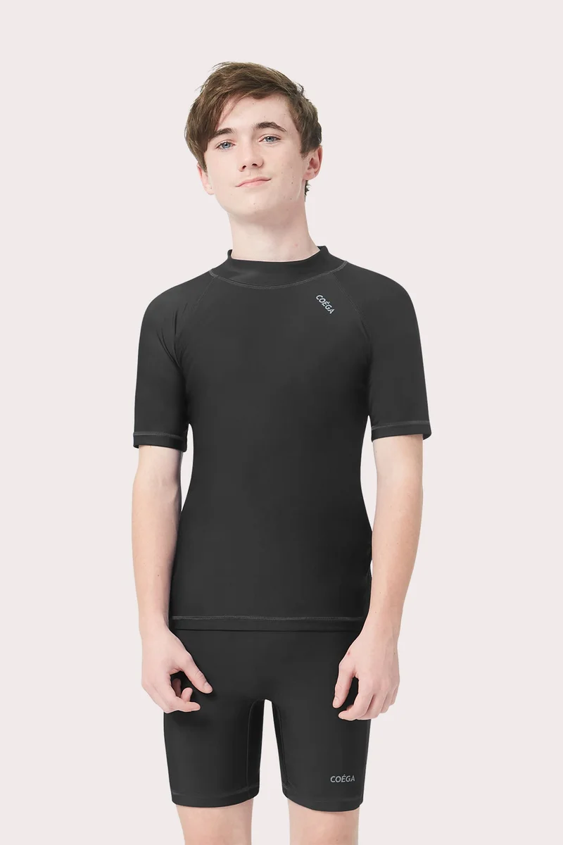 كويجا صن وير COEGA  Unisex Youth Two piece Suit Suit - Black