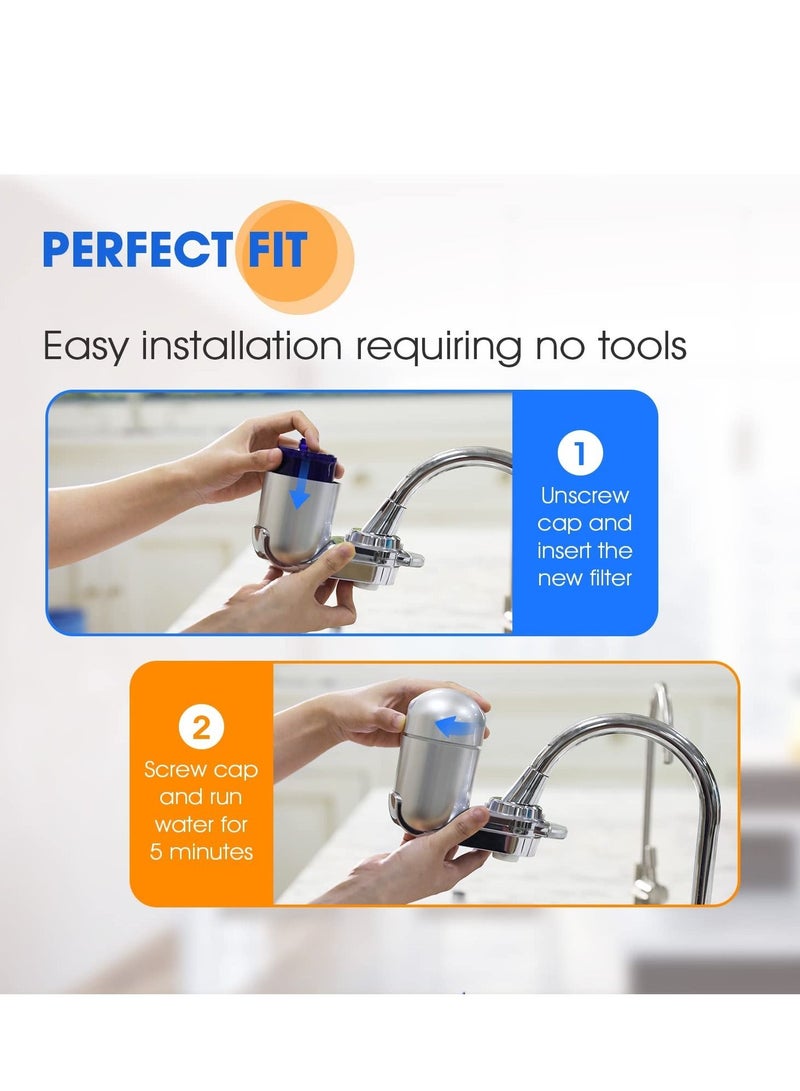 فلتر مياه الصنبور البديل لـ Pur® Plus RF9999® FM-2500V FM-3700، PFM150W، PFM350V، PFM400H، PFM450S، يستخدم لتركيبات الصنبور Pur® Advanced & Horizontal، عبوتان  - Image 4