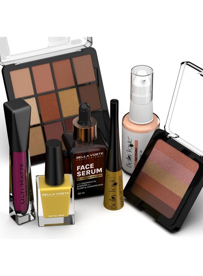 بيلا فوست مجموعة التوهج الكاملة - توهج أشعة الشمس الصفراء | مجموعة كومبو 7 في 1 | بقسوة مجانية | خالية من المواد السامة | يوصى به لمظهر الحفلات والأناقة (لون بشرة متوسط إلى داكن) - Image 1