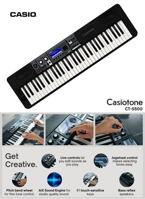 CT-S500 Digital Musical Keyboard with Power Adaptor