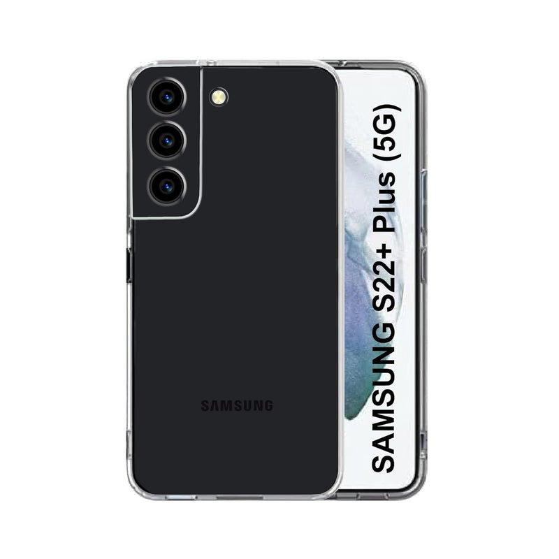 Cedo Samsung Galaxy S22+ Plus (5G) Clear Case | Soft Flexible Slim-Fit | Full Body 360 Protection Shock Proof TPU Back Cover (Transparent) - Image 1