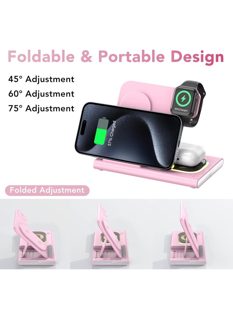 Bukela Wireless Charging Station 3 In 1 Standard 15W Fast Mag-Safe Charger Stand For IPhone16 15 14 13 12 11 X 8 Pro Max/Pro/Mini/Plus, IWatch Ultra 10/9/8 7/6/5/4/3/2 SE, AirPods 4/3/2/Pro/pro2 - Image 5