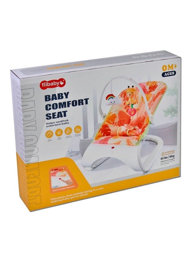 Tiibaby 68160 Baby Rocking Chair with Vibrating Seat, Toy Bar, 3-Point Safety Harness - Image 2