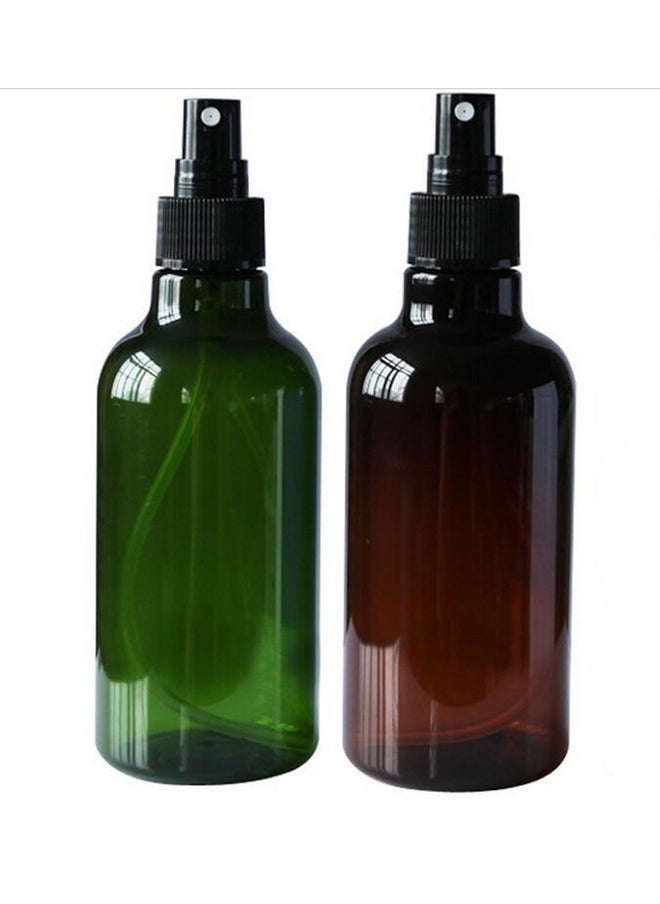 Elandy - 2Pcs 250Ml8Oz Round Pet Spray Bottle With Black Sprayermakeup Cosmetic Bath Shower Toiletries Liquid Perfume Hair Conditioner Storage Containers (Green) - Image 1