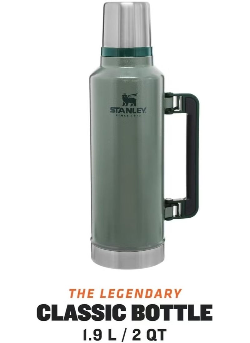 Stanley - Stanley Classic Legendary 1.9L 2.0QT Green Thermos Bottle – BPA-Free Stainless Steel, Keeps Drinks Hot for 45 Hours and Cold for 40 Hours, Leakproof Lid Doubles as a Cup, Dishwasher Safe. - Image 1