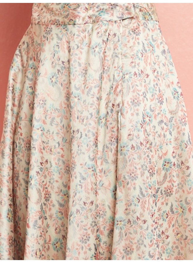 أيه كيه إس فستان لنجا كريمي مع شال - Image 3