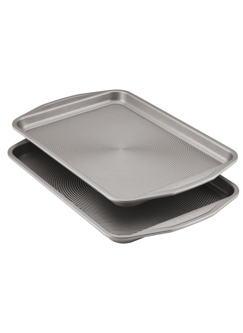 Circulon Circulon Total Bakeware Set Nonstick Cookie Baking Sheets, 2 Piece, Gray  - Image 1