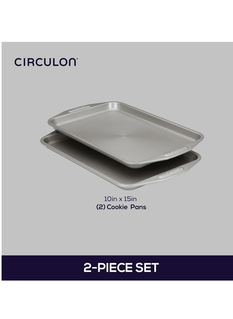 Circulon Circulon Total Bakeware Set Nonstick Cookie Baking Sheets, 2 Piece, Gray  - Image 3