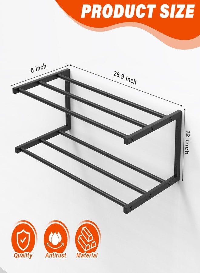 XINWXSS Wall Mounted Shoe Organizer 1 Pack, 25.9 Inch Wall Mounted Shoe Rack Holds 6 Pairs, Space Saving Metal Wall Shoe Rack for Small Space, Entryway - Image 3