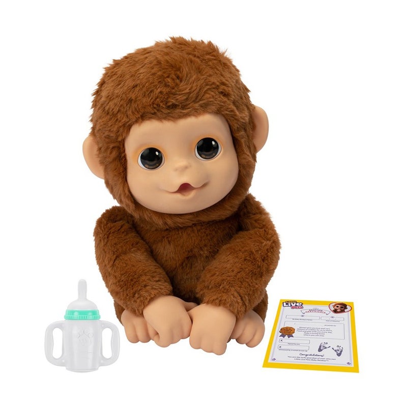 LITTLE LIVE PETS لعبة قماشية تفاعلية قردي الصغير مانغو من ليتل لايف بيتس - Image 1