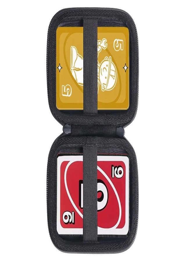 inDomit Hard Protective Travel Case Compatible with Mattel UNO Classic Card Game -BLACK(CASE ONLY) - Image 1