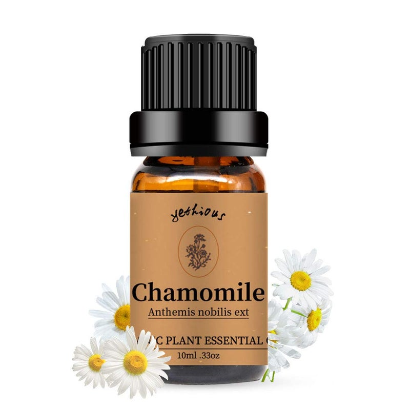 Yethious Organic Chamomile Essential Oil 100% Pure Aromatherapy Oils for Diffuser, Skin, Hair and Face, 10 Milliliters - Image 1